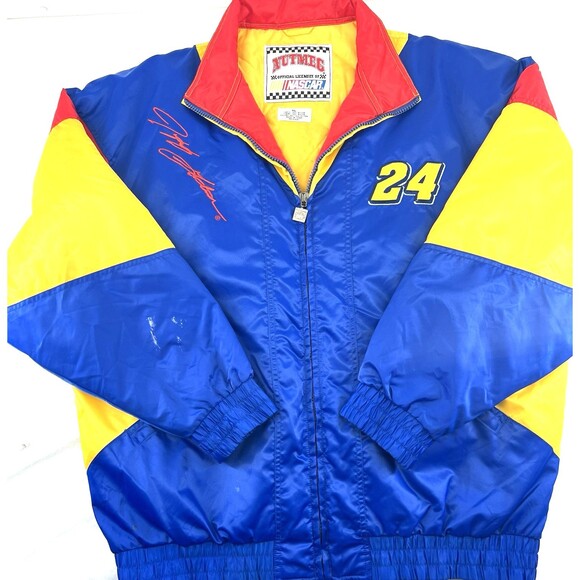 Vintage 90s Nascar Jeff Gordan Nutmeg Racing Jacket Mens XL #24 DuPont - Picture 7 of 16